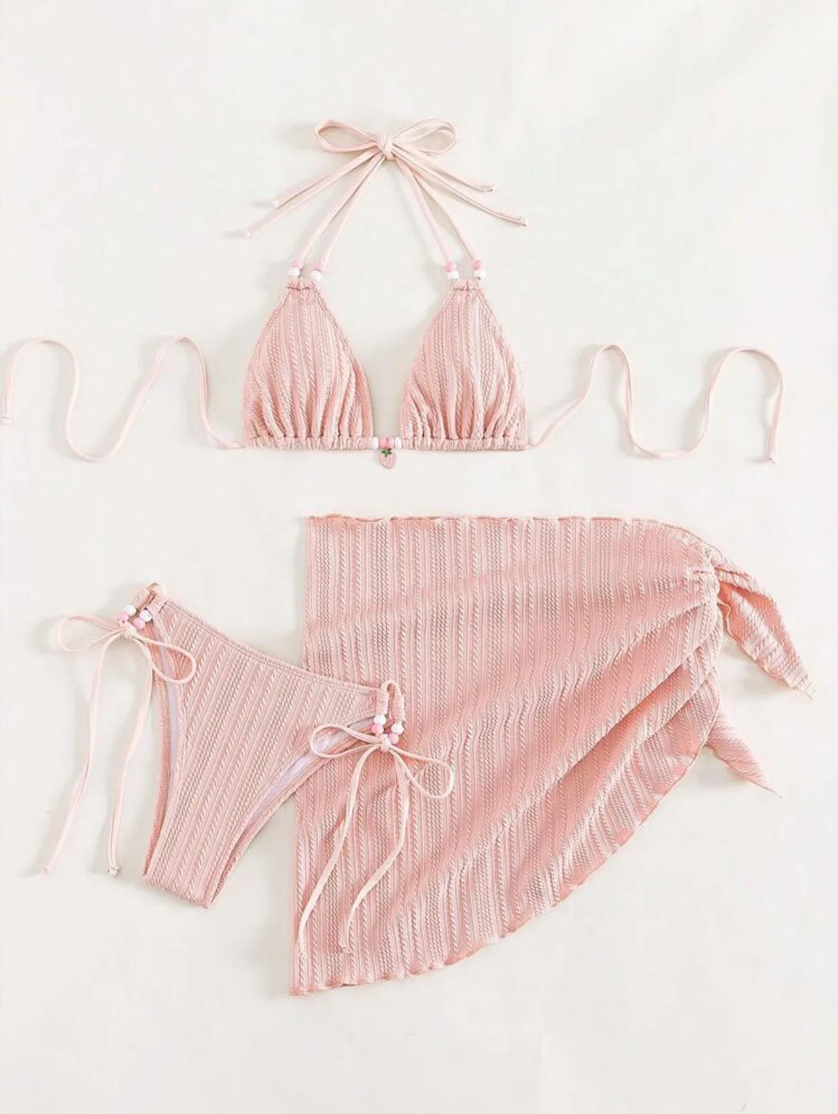 Maillot de Bain 4 Pièces Femme | Bikini avec Jupe et Top Assorti