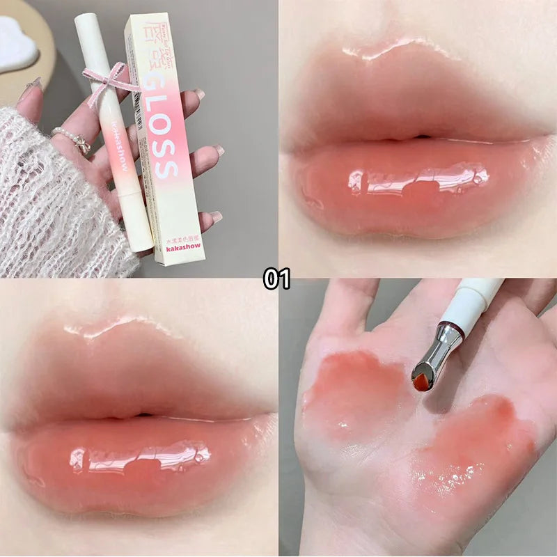 Gloss Jelly Miroir Hydratant Kakashow – Effet Lèvres Glassy Ultra Brillantes Waterproof 💄✨