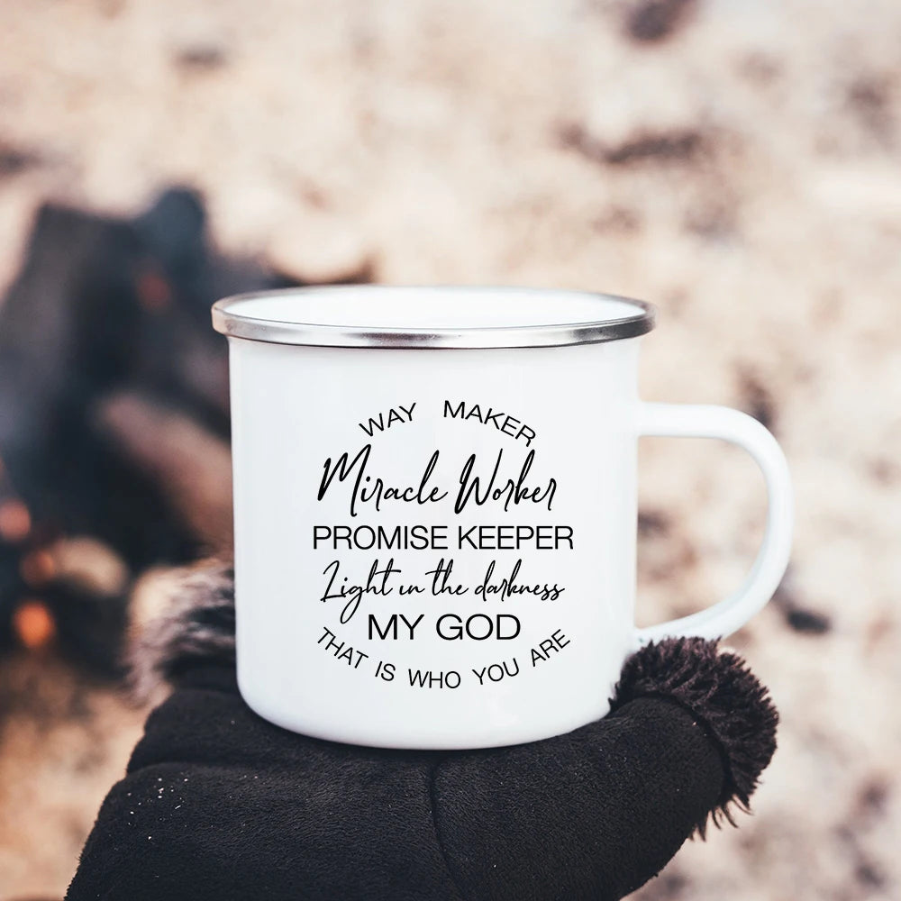 Mug chrétien “Be the Light” – Matthieu 5:14 | Foi, Espoir & Amour