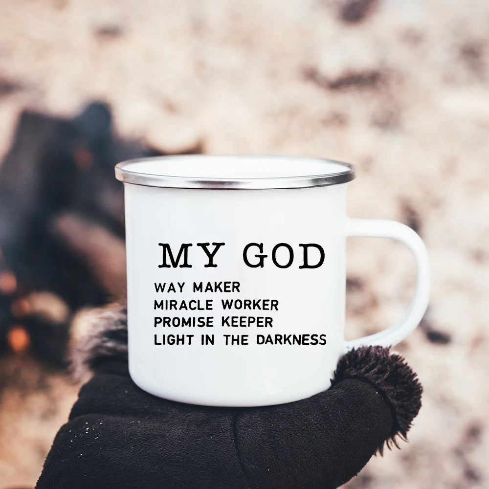 Mug chrétien “Be the Light” – Matthieu 5:14 | Foi, Espoir & Amour