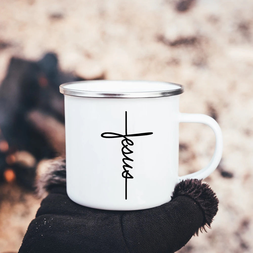 Mug chrétien “Be the Light” – Matthieu 5:14 | Foi, Espoir & Amour