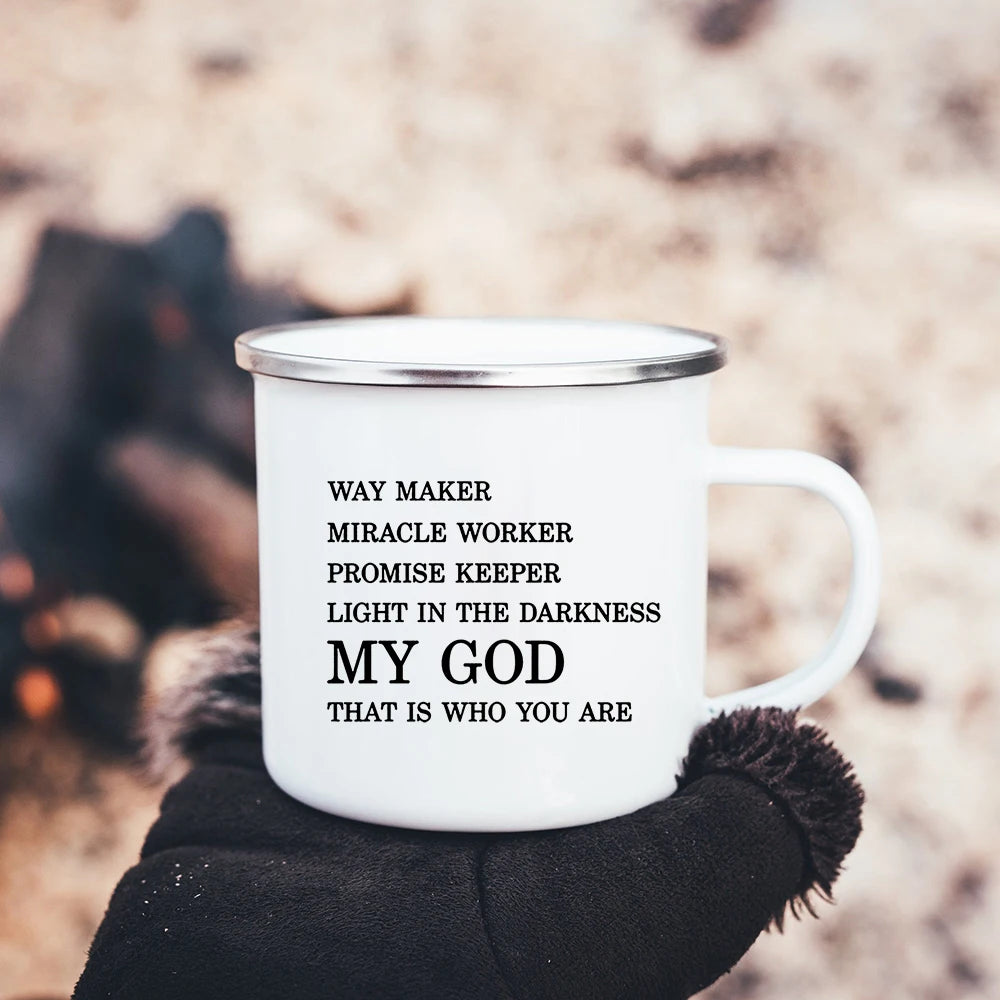 Mug chrétien “Be the Light” – Matthieu 5:14 | Foi, Espoir & Amour