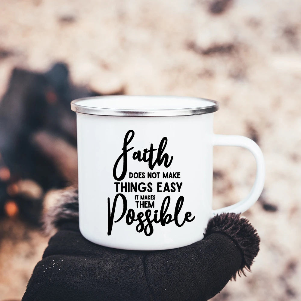 Mug chrétien “Be the Light” – Matthieu 5:14 | Foi, Espoir & Amour