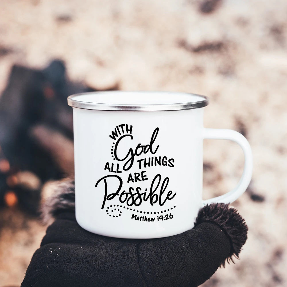 Mug chrétien “Be the Light” – Matthieu 5:14 | Foi, Espoir & Amour