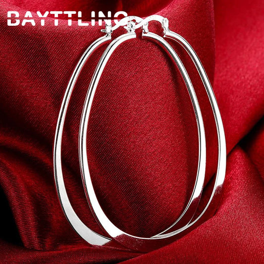 Créoles larges en argent sterling 925 – Finition brillante et style affirmé | Hope & Light Girlz