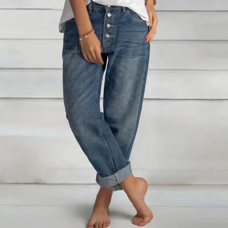 Jean Boyfriend Vintage Femme Taille Unique – Denim Casual Chic du S au XXXL | Hope & Light Girlz