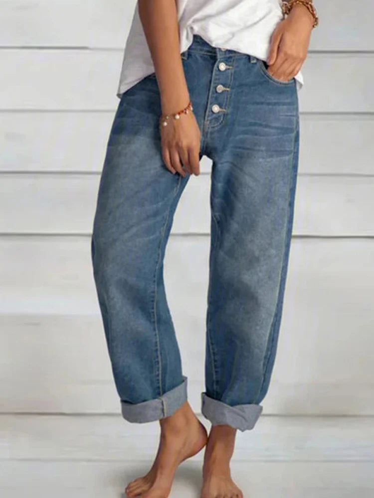 Jean Boyfriend Vintage Femme Taille Unique – Denim Casual Chic du S au XXXL | Hope & Light Girlz