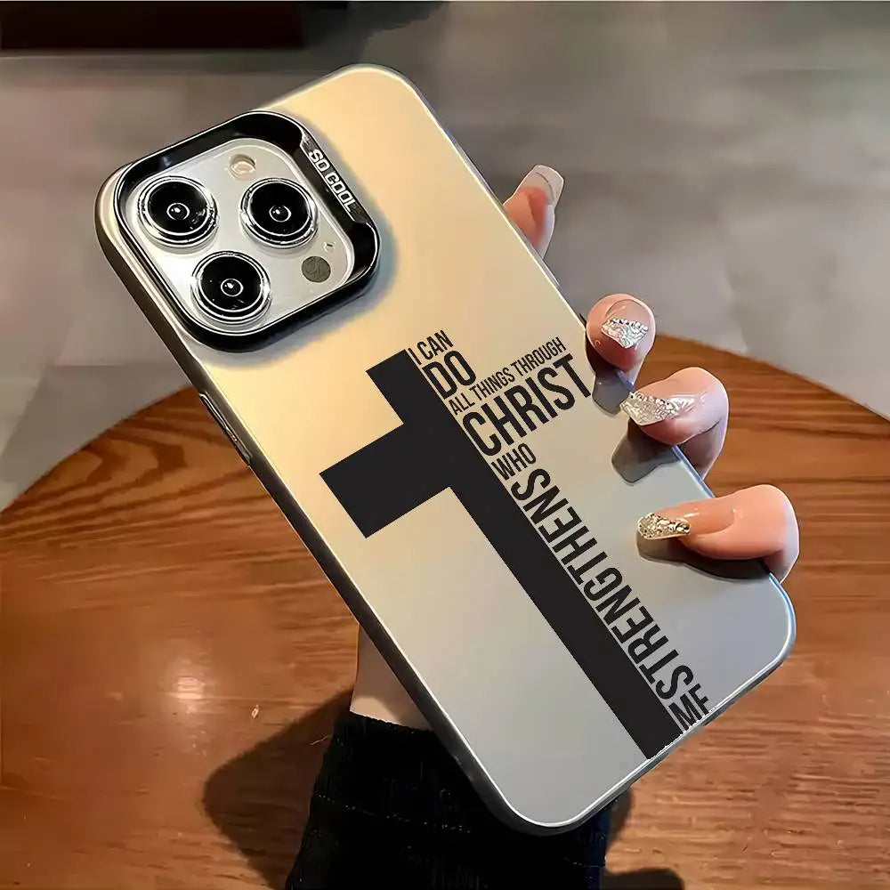 Coque iPhone chrétienne – Croix & Versets bibliques | Style, Foi & Protection – Hope And Light Girlz