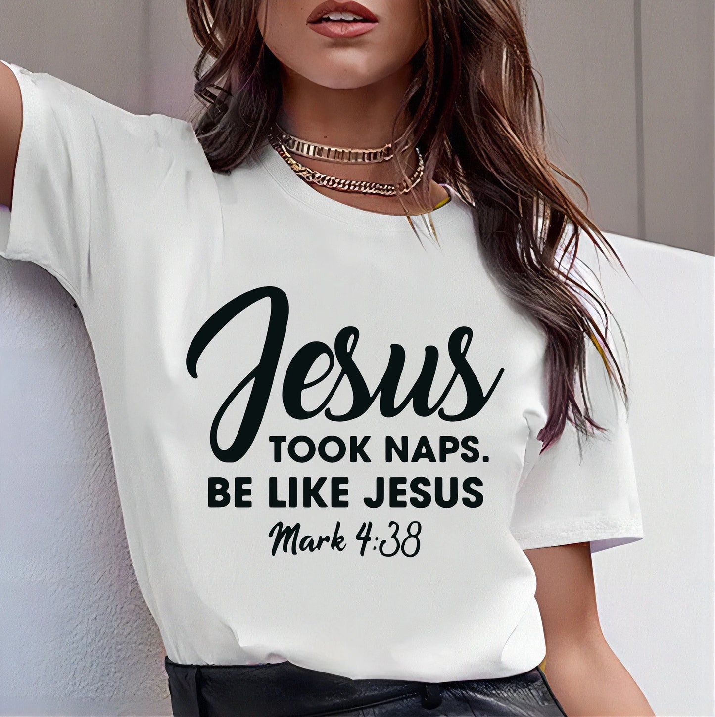 T-shirt chrétien femme “Jesus is the Anchor / Jesus Took Naps” – Mode foi moderne & inspirante – XS à 3XL