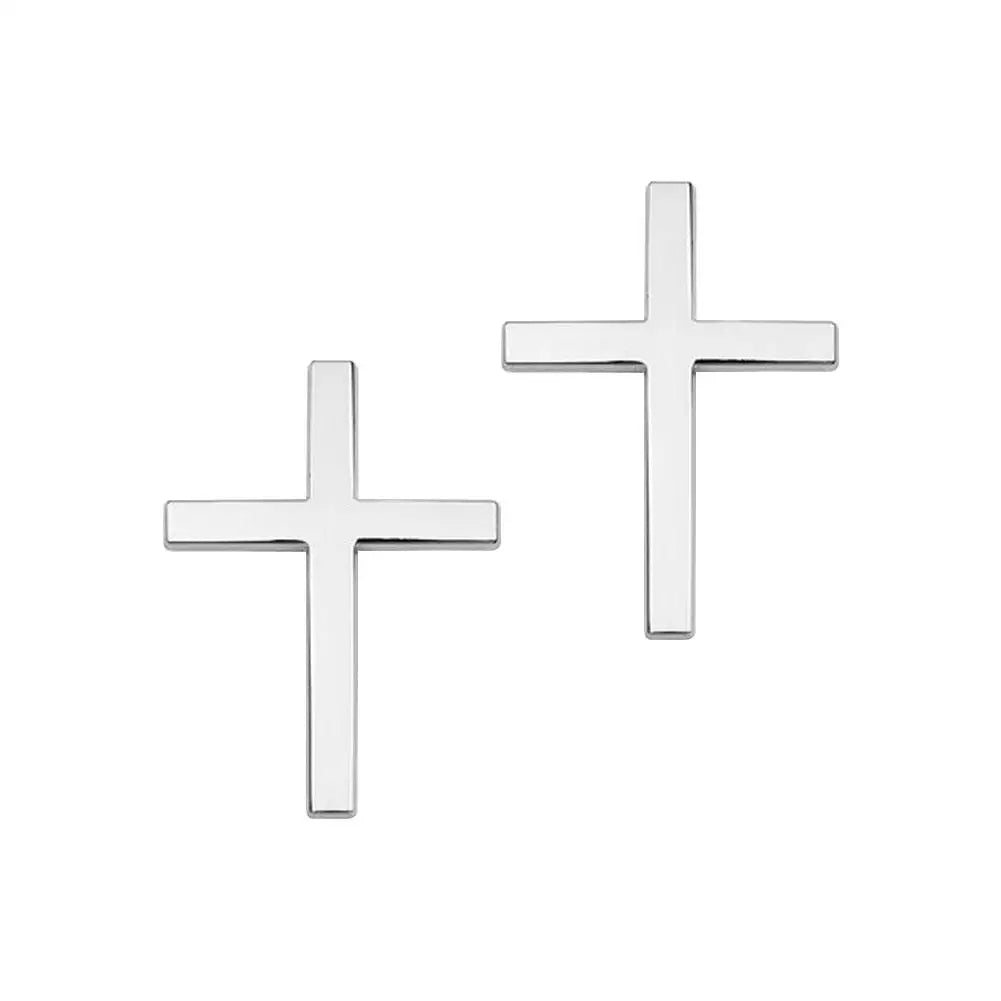 ✨ Emblème Croix voiture adhésif – Accessoire auto chrétien – Argent, Noir, Rouge ou Or – Design minimaliste