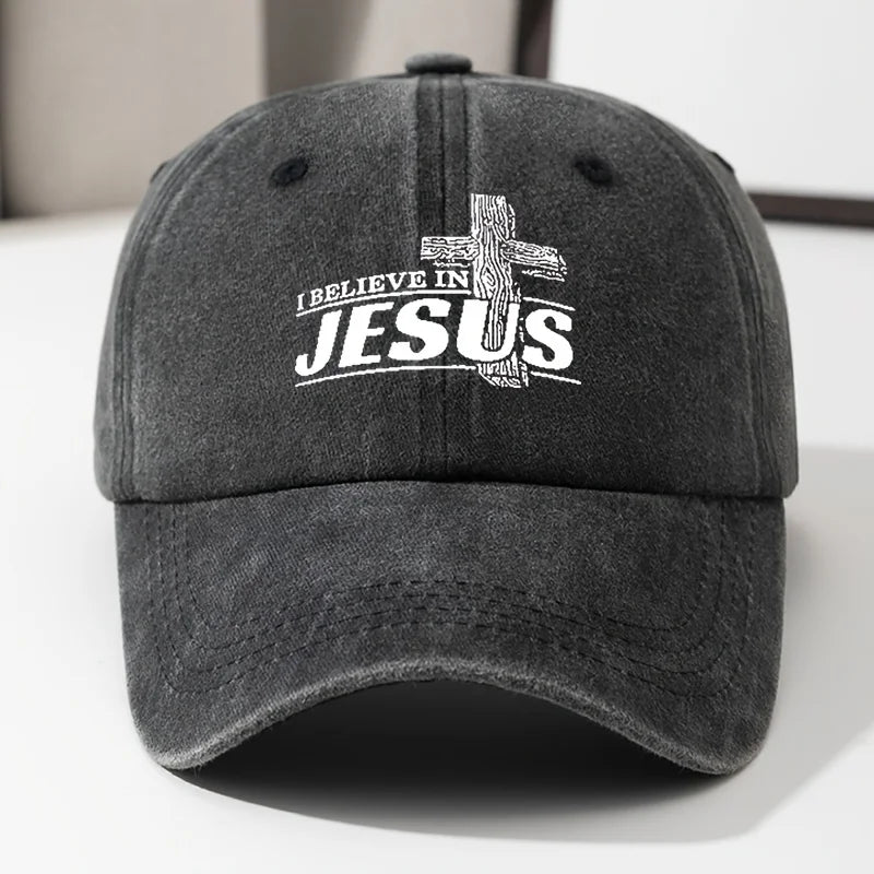 Casquette "I Believe in Jesus" – Casquette Baseball Unisexe Réglable – Style & Foi (8 couleurs)