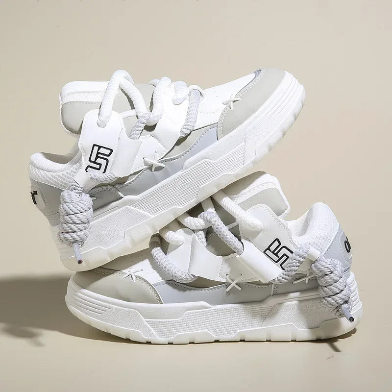 Sneakers Femme Oversize Fashion – Style Streetwear Girly ✨ Du 35 au 42 • Version dominante blanche ou couleur dominante
