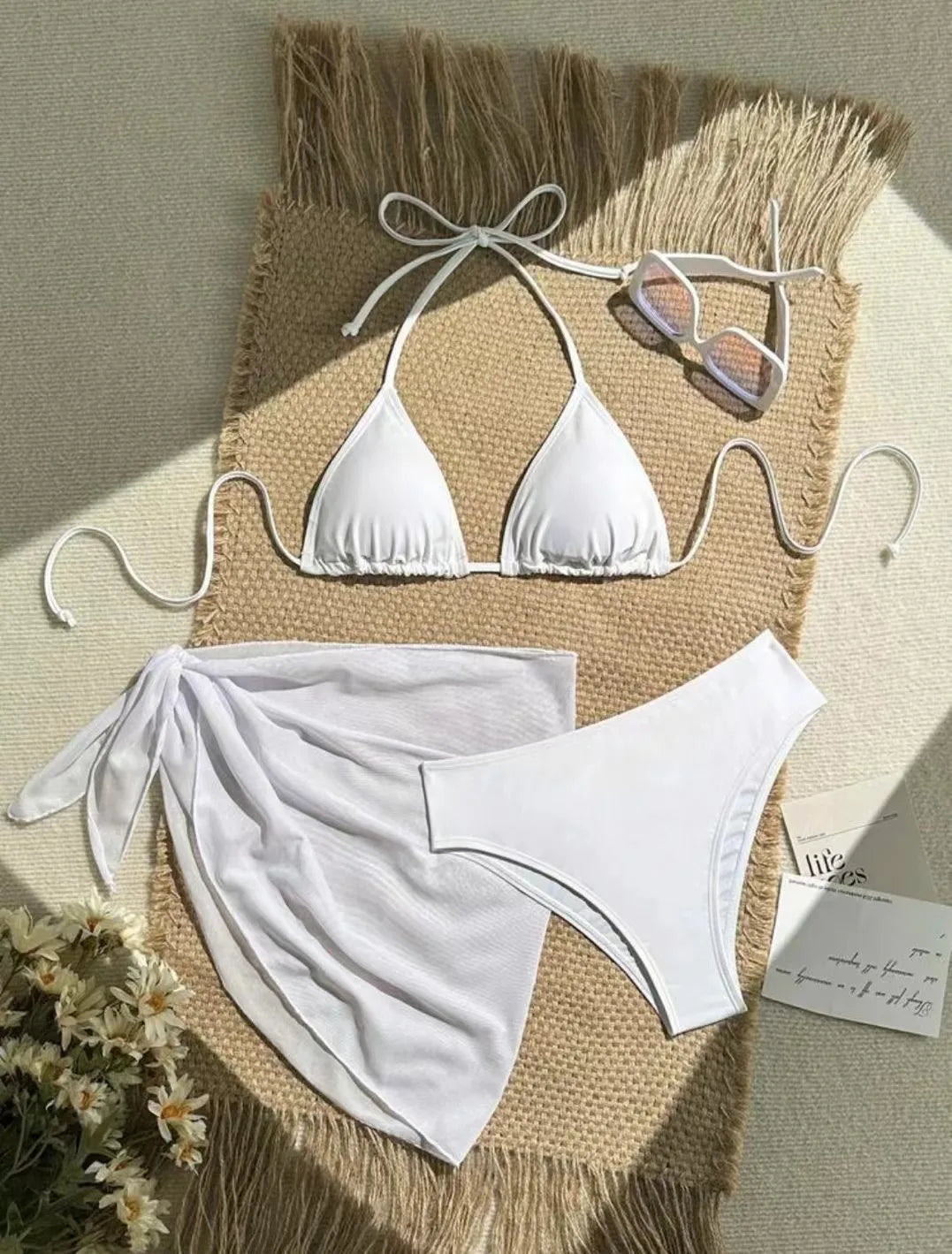 Maillot de Bain 4 Pièces Femme | Bikini avec Jupe et Top Assorti