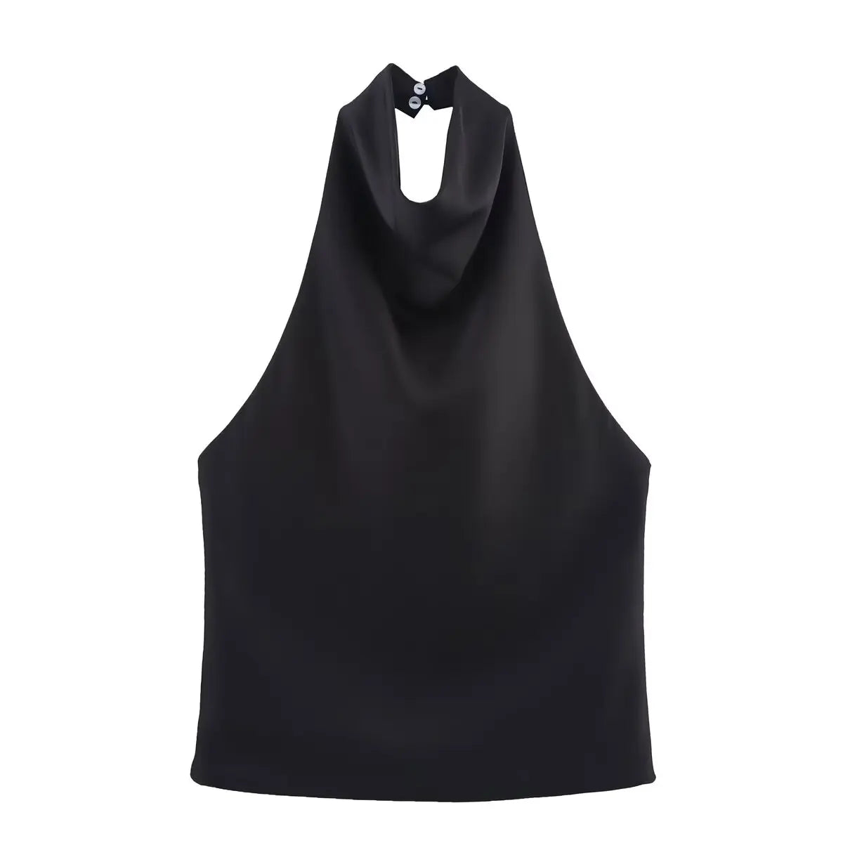 Top Satin Dos Nu Femme | Haut Élégant Col Halter – Hope & Light Girlz