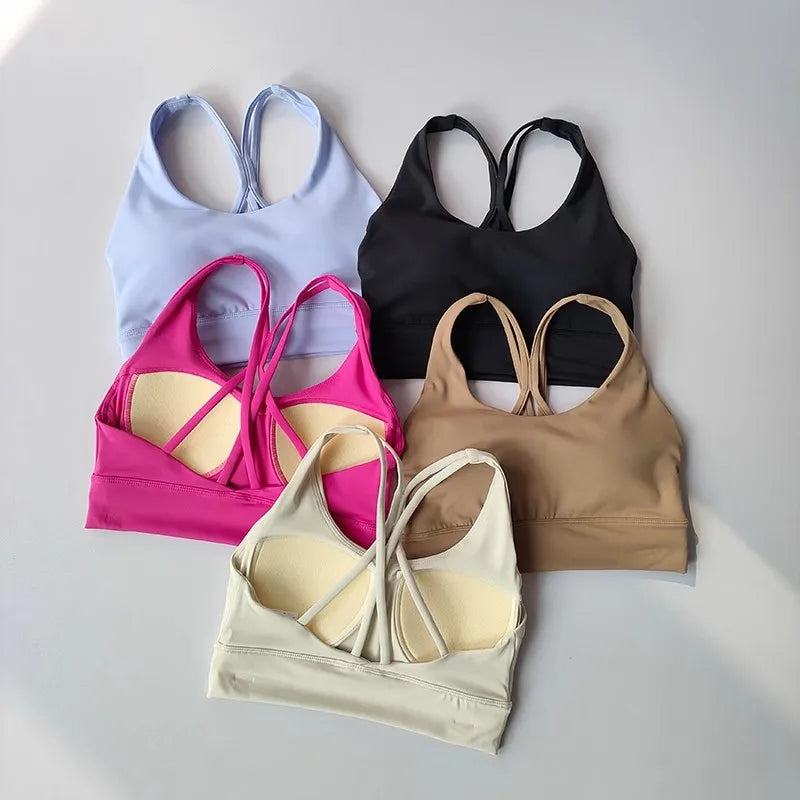Ensemble Sport Femme Yoga &amp; Fitness – Brassière Croisée &amp; Legging Sculptant ✨ Du S au XL • Coloris Coffee, Black, Purple, Rose Red &amp; Beige