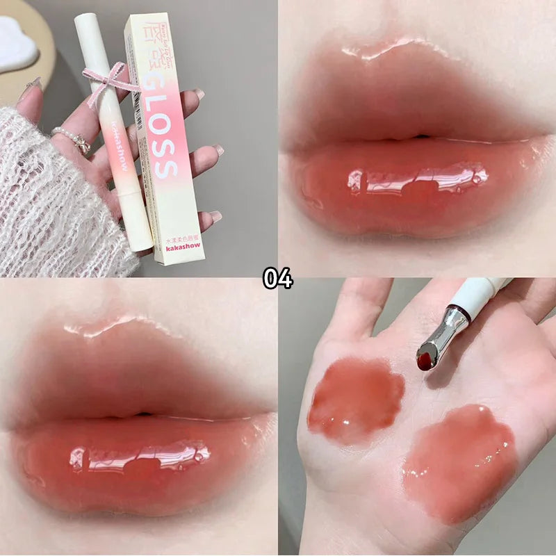 Gloss Jelly Miroir Hydratant Kakashow – Effet Lèvres Glassy Ultra Brillantes Waterproof 💄✨