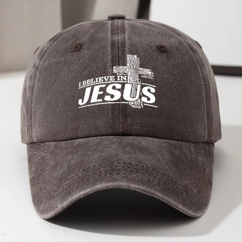 Casquette "I Believe in Jesus" – Casquette Baseball Unisexe Réglable – Style & Foi (8 couleurs)