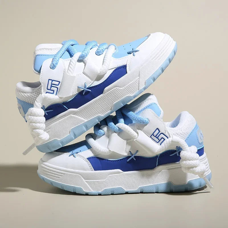 Sneakers Femme Oversize Fashion – Style Streetwear Girly ✨ Du 35 au 42 • Version dominante blanche ou couleur dominante