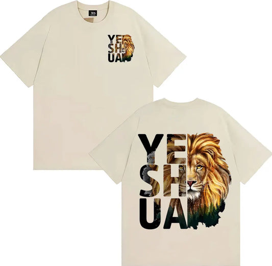 🦁 T-shirt chrétien homme & femme Yeshua Lion – 12 coloris | Tailles XS à XXXL | Sons of Light