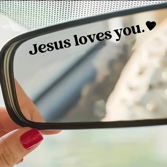 Stickers Voiture « Jesus loves you » – Lot de 2