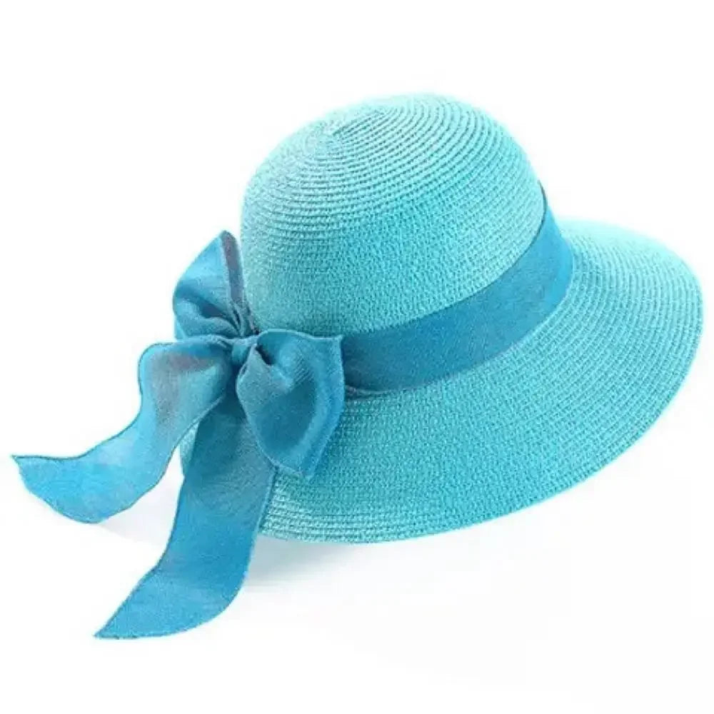 Chapeau de Plage Femme Élégant – Capeline en Paille avec Nœud | Protection Solaire Été 2026