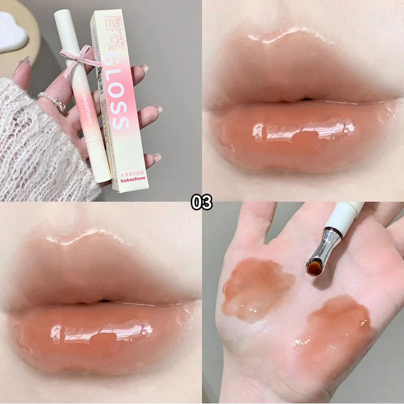 Gloss Jelly Miroir Hydratant Kakashow – Effet Lèvres Glassy Ultra Brillantes Waterproof 💄✨