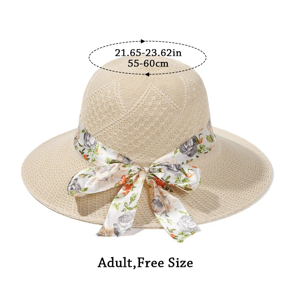 Chapeau de Plage Femme Fleuri Anti-UV | Hope And Light Girlz