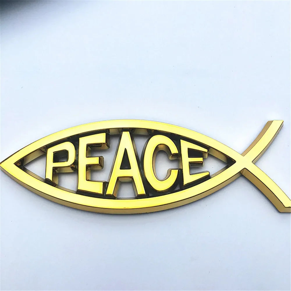 Sticker Voiture Ichthus – Famille & Croix