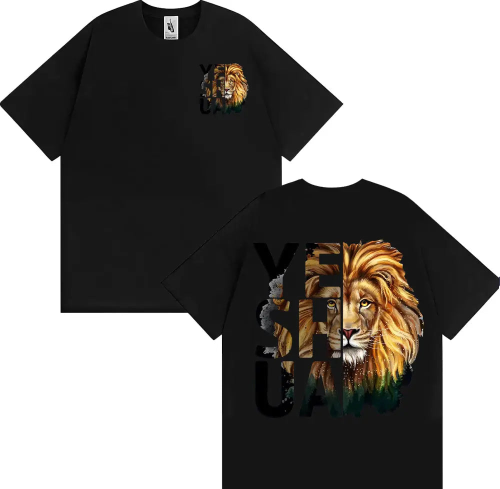 🦁 T-shirt chrétien homme & femme Yeshua Lion – 12 coloris | Tailles XS à XXXL | Sons of Light