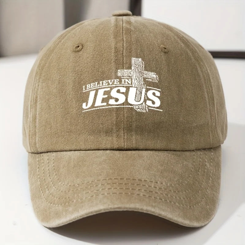 Casquette "I Believe in Jesus" – Casquette Baseball Unisexe Réglable – Style & Foi (8 couleurs)