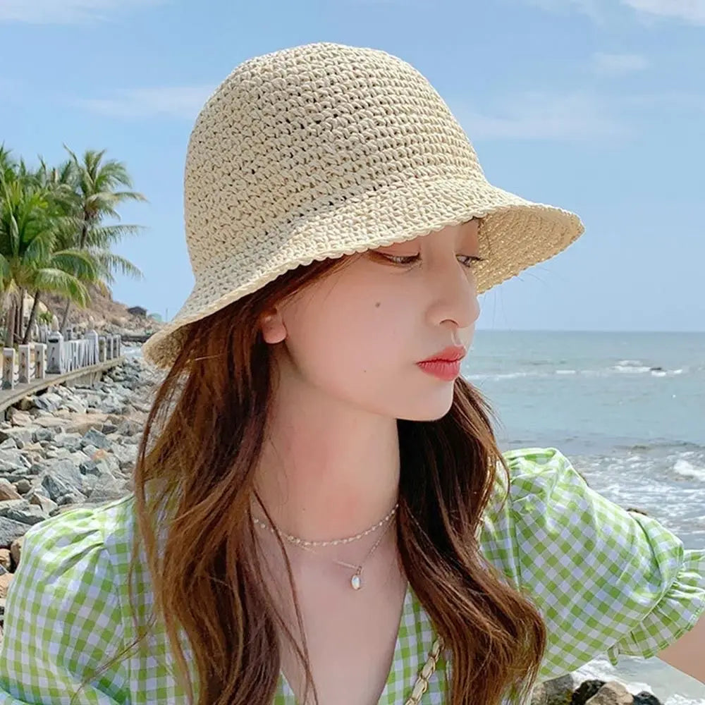 Chapeau de Plage Femme Élégant – Capeline en Paille avec Nœud | Protection Solaire Été 2026