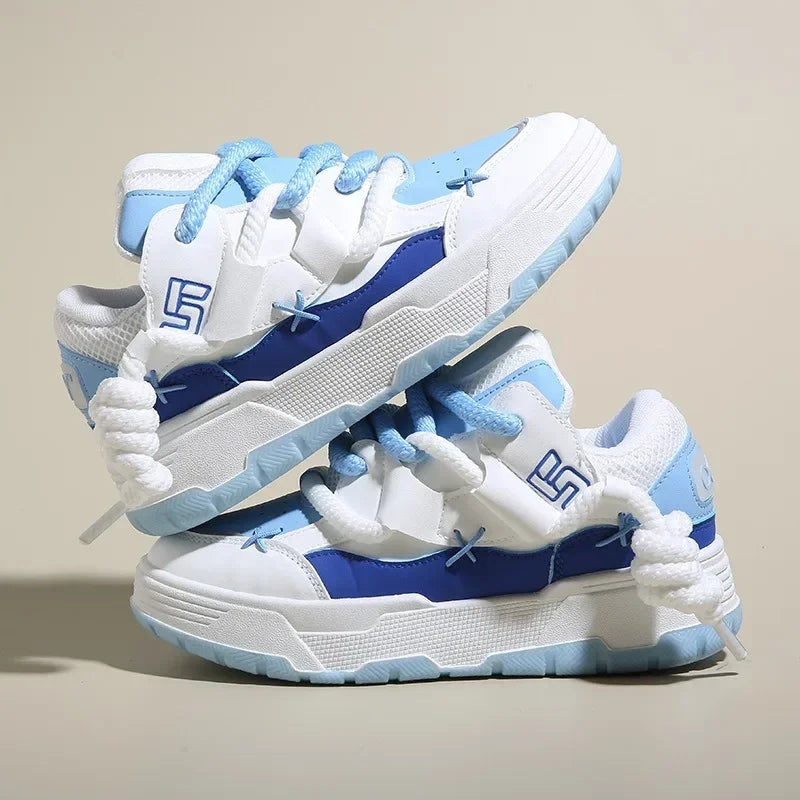 Sneakers Femme Oversize Fashion – Style Streetwear Girly ✨ Du 35 au 42 • Version dominante blanche ou couleur dominante