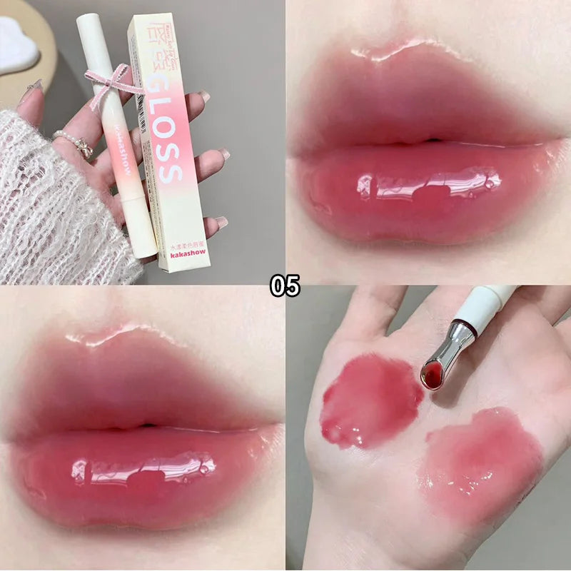 Gloss Jelly Miroir Hydratant Kakashow – Effet Lèvres Glassy Ultra Brillantes Waterproof 💄✨