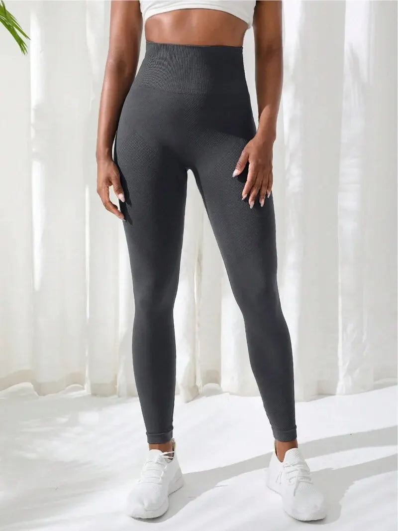 ✨ Legging Sculptant Sport Femme – Taille Haute Push Up ✨ Coloris Grey &amp; Black • Du XS au L