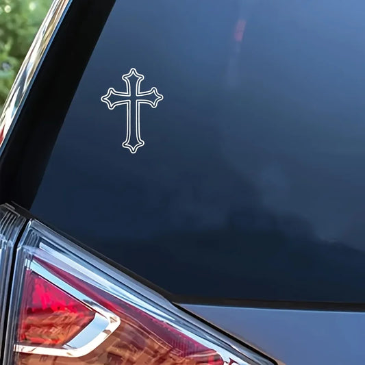 Sticker Voiture Croix – Design Élégant