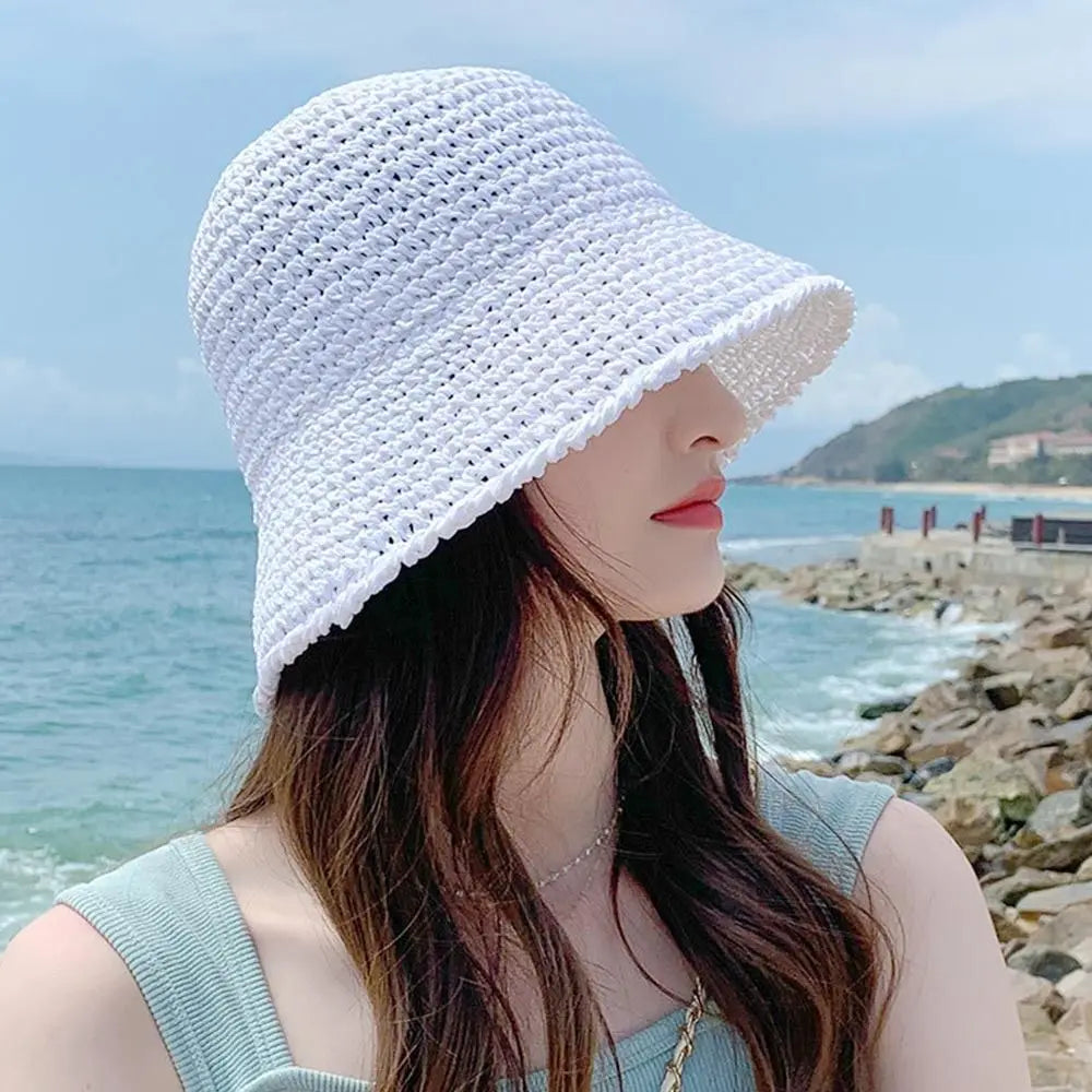 Chapeau de Plage Femme Élégant – Capeline en Paille avec Nœud | Protection Solaire Été 2026