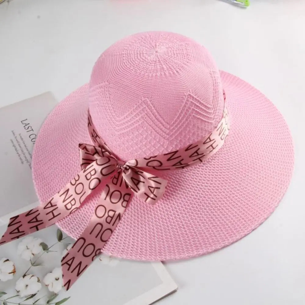 Chapeau de Plage Femme Élégant – Capeline en Paille avec Nœud | Protection Solaire Été 2026