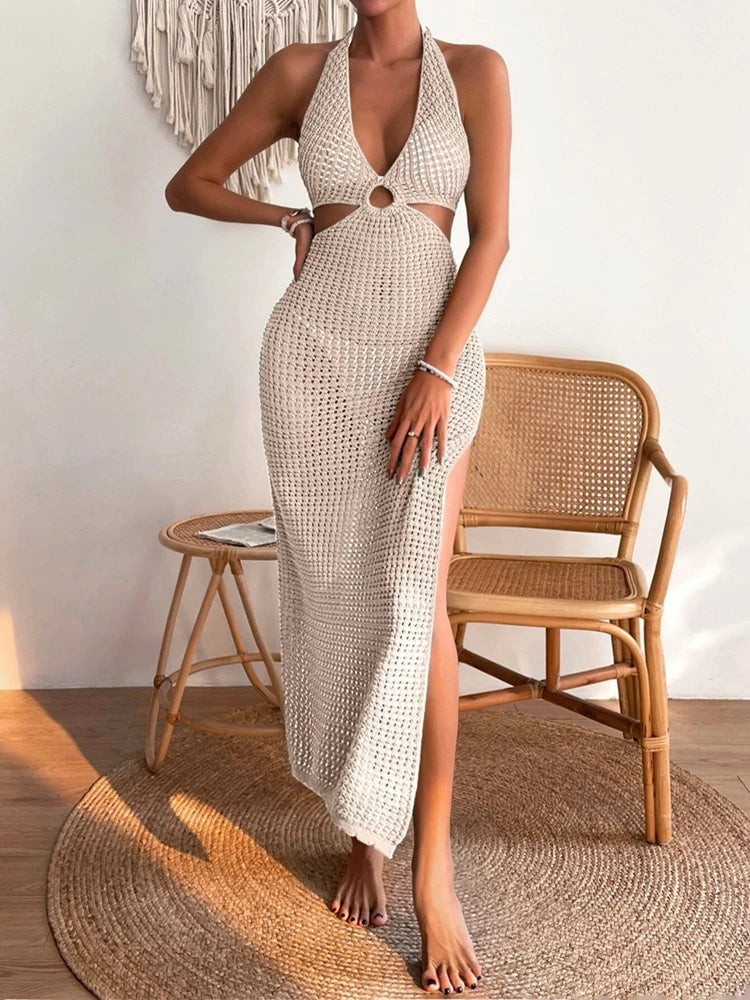Robe Crochet Longue Femme Dos Nu – Robe de Plage Glamour Bohème Été 2026 | Hope And Light Girlz