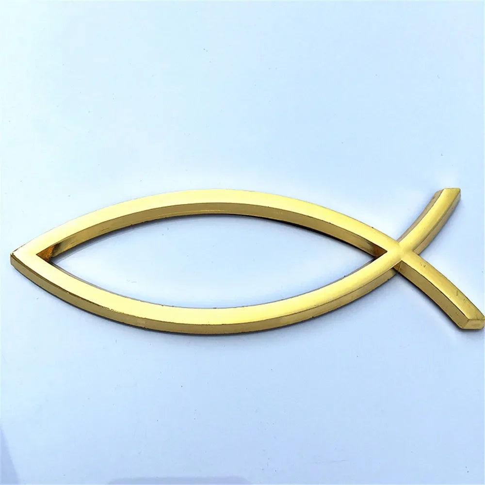 Sticker Voiture Ichthus – Famille & Croix