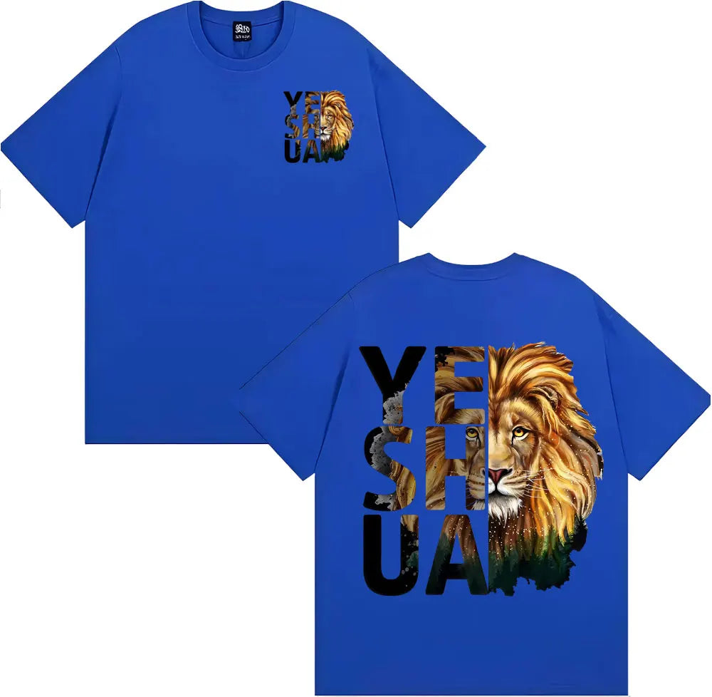 🦁 T-shirt chrétien homme & femme Yeshua Lion – 12 coloris | Tailles XS à XXXL | Sons of Light