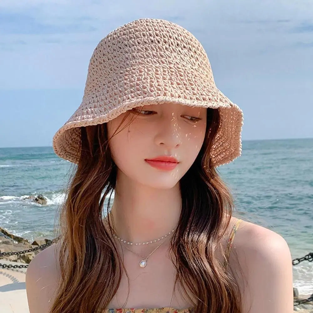 Chapeau de Plage Femme Élégant – Capeline en Paille avec Nœud | Protection Solaire Été 2026