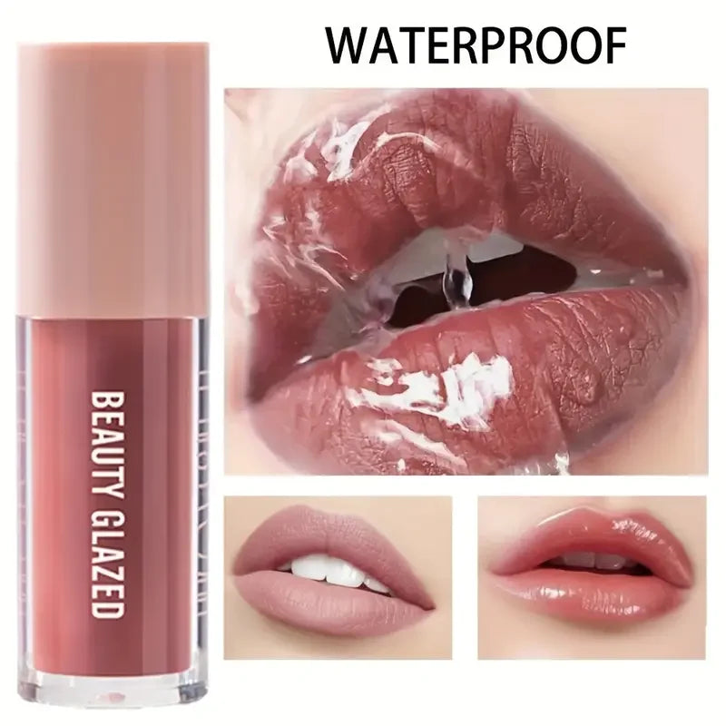 Kit Contour Lèvres & Gloss Waterproof Beauty Glazed – Effet Pulpeux Longue Tenue Nude Girly