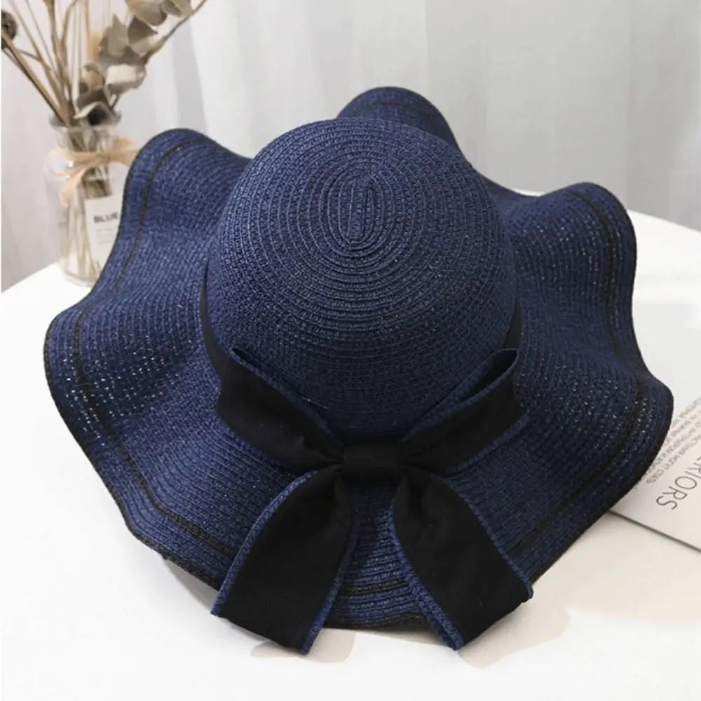 Chapeau de Plage Femme Élégant – Capeline en Paille avec Nœud | Protection Solaire Été 2026