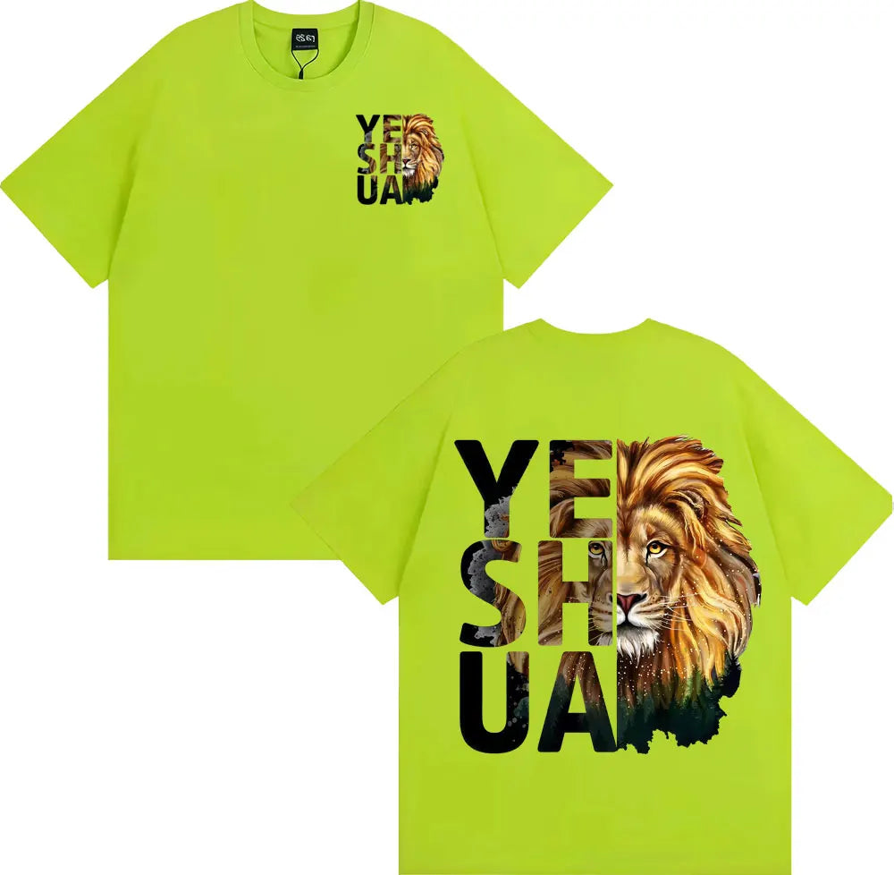 🦁 T-shirt chrétien homme & femme Yeshua Lion – 12 coloris | Tailles XS à XXXL | Sons of Light