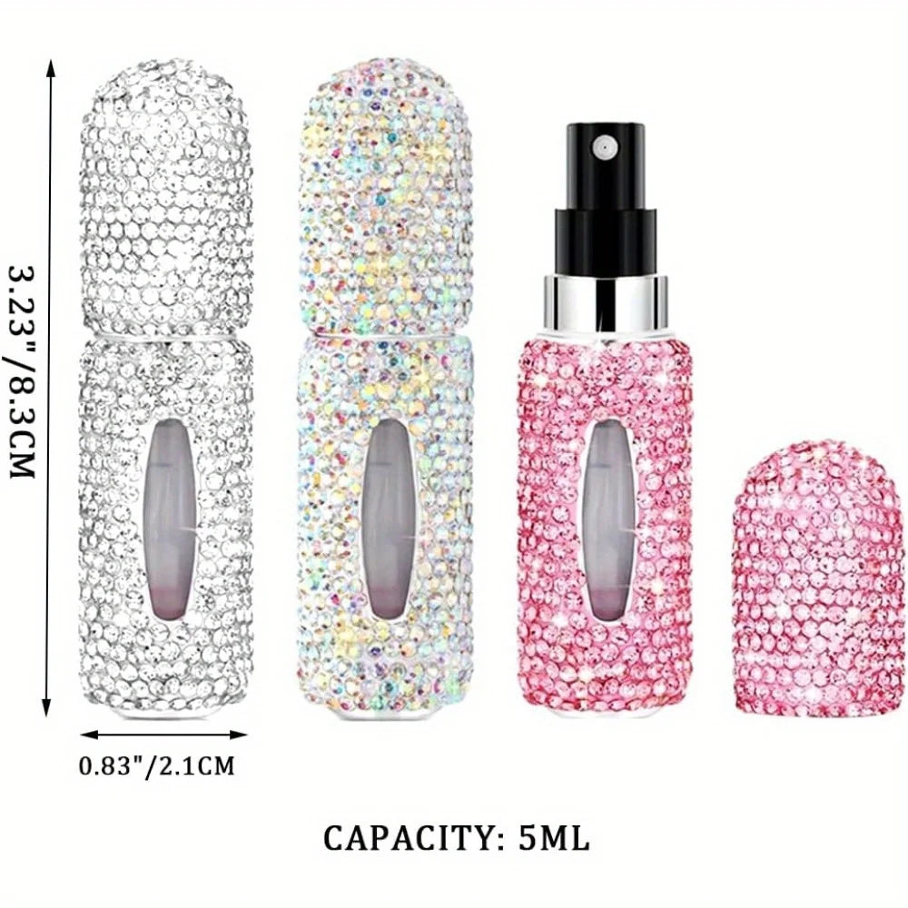 Mini Vaporisateur de Parfum Rechargeable – Strass Cristal 5 ml