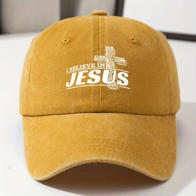 Casquette "I Believe in Jesus" – Casquette Baseball Unisexe Réglable – Style & Foi (8 couleurs)