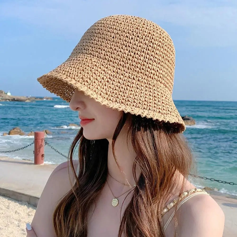 Chapeau de Plage Femme Élégant – Capeline en Paille avec Nœud | Protection Solaire Été 2026
