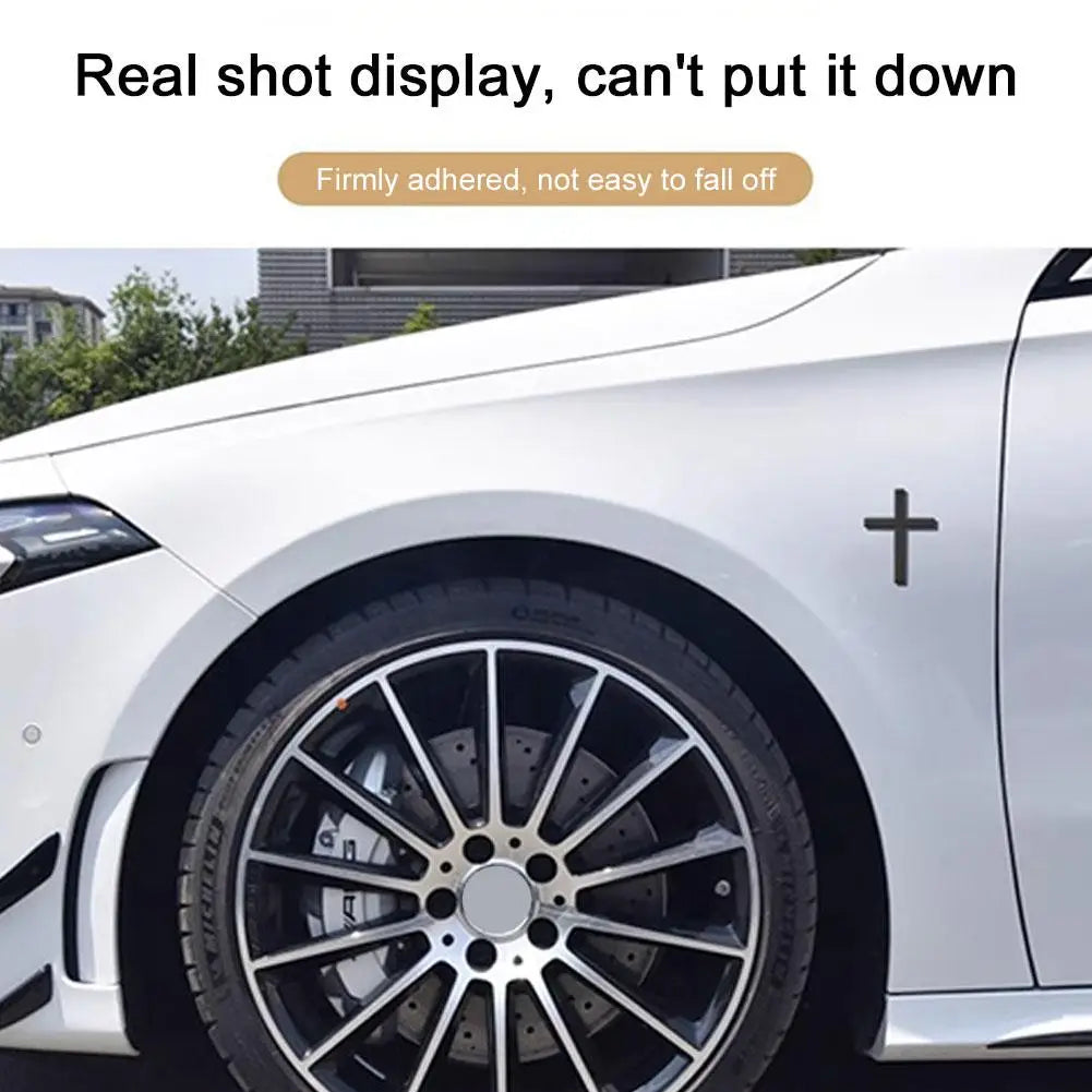 ✨ Emblème Croix voiture adhésif – Accessoire auto chrétien – Argent, Noir, Rouge ou Or – Design minimaliste