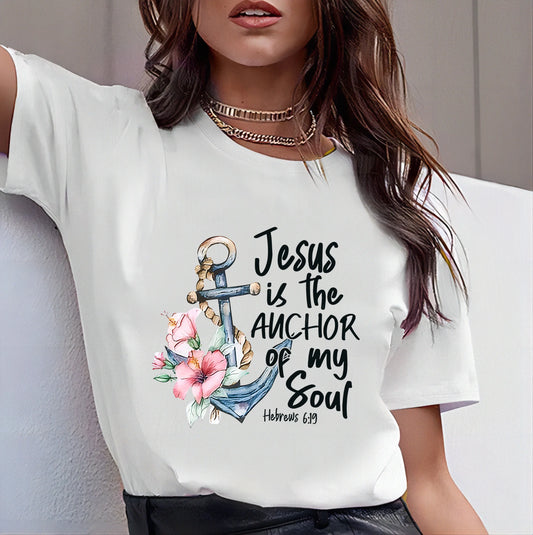 T-shirt chrétien femme “Jesus is the Anchor / Jesus Took Naps” – Mode foi moderne & inspirante – XS à 3XL