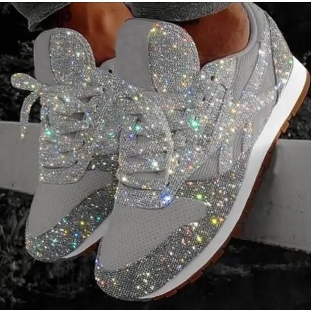 Baskets Femme Strass; Glitter – Sneakers Fashion Ultra Brillantes ✨ Du 36 au 43 • Effet bling chic tendance